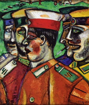  soldats - Soldats contemporain Marc Chagall